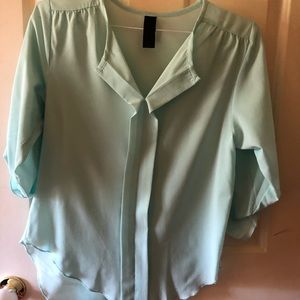 Sea foam green blouse